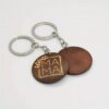 Round Wooden keychain