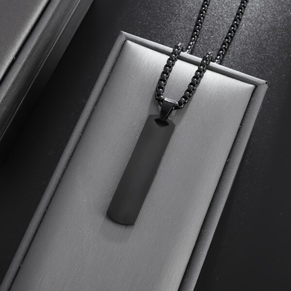 8d07d434d8a73ad41e7b08536ffda52f.jpg Stainless Steel High Polished Rectangle Tag Pendant - Black