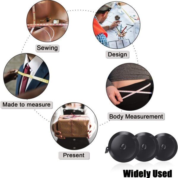 d07566d608bec2c4498bf25448de2e24.jpg Retractable Soft Tape Measure - Double-Sided 60in/150cm - Black